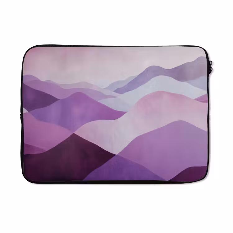 Laptophoes - Abstract - Heuvels - Landschap - Paars — 5