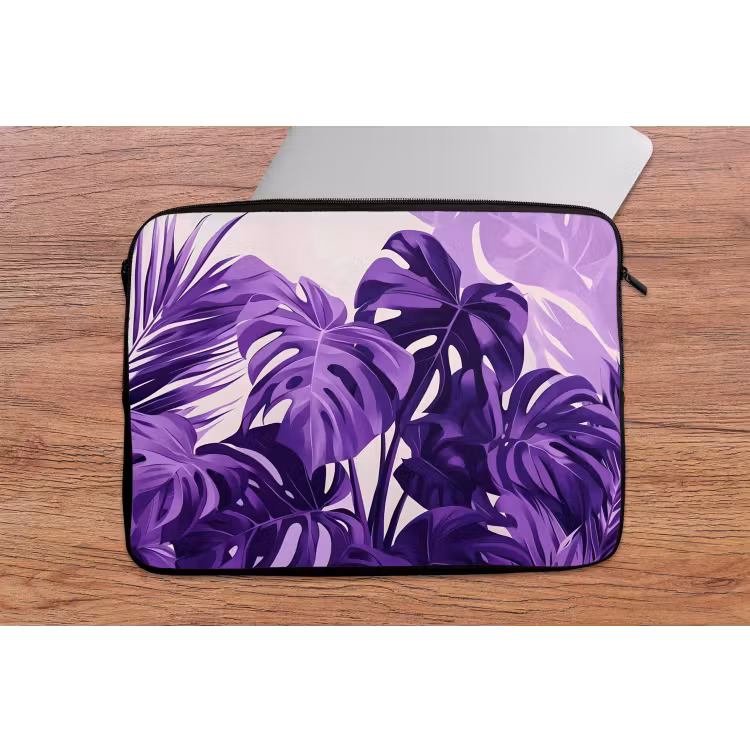 Laptophoes - Bladeren - Paars - Tropisch - Abstract — 2