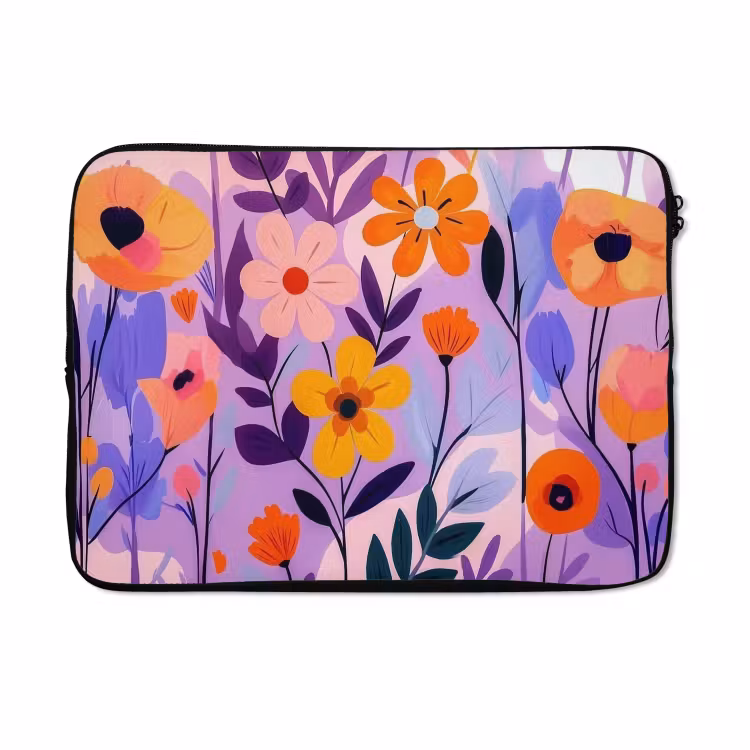Laptophoes - Bloemen - Kleurrijk - Bladeren — 5