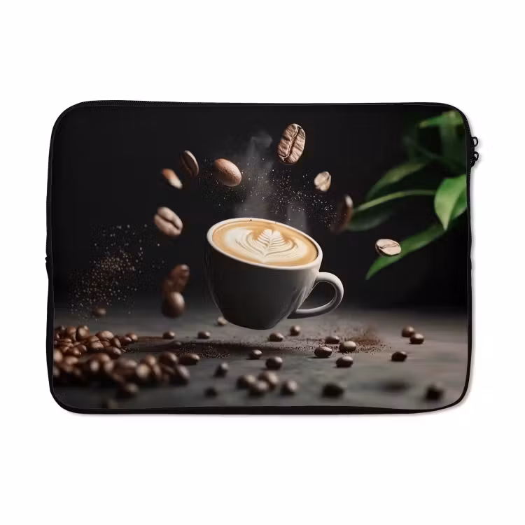 Laptophoes - Cappuccino - Kop - Bonen - Bruin — 5