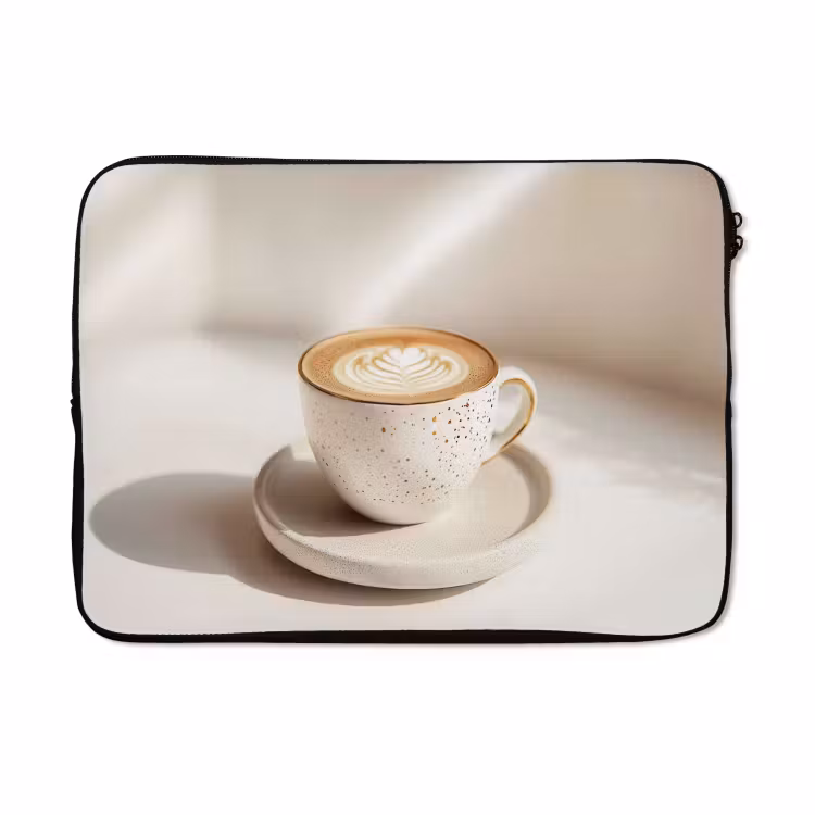 Laptophoes - Cappuccino - Schuim - Schotel - Beige — 5