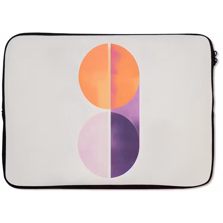 Laptophoes - Cirkels - Abstract - Paars — 1