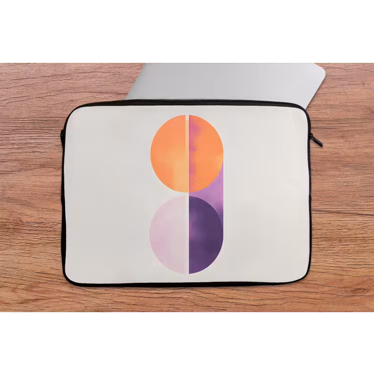 Laptophoes - Cirkels - Abstract - Paars — 2
