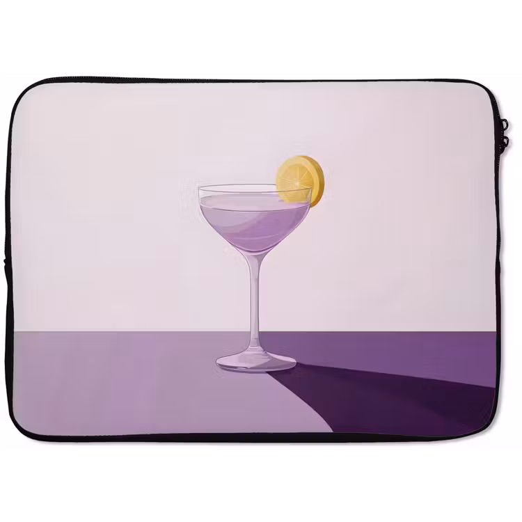 Laptophoes - Cocktail - Paars - Minimalistisch - Citroen — 1