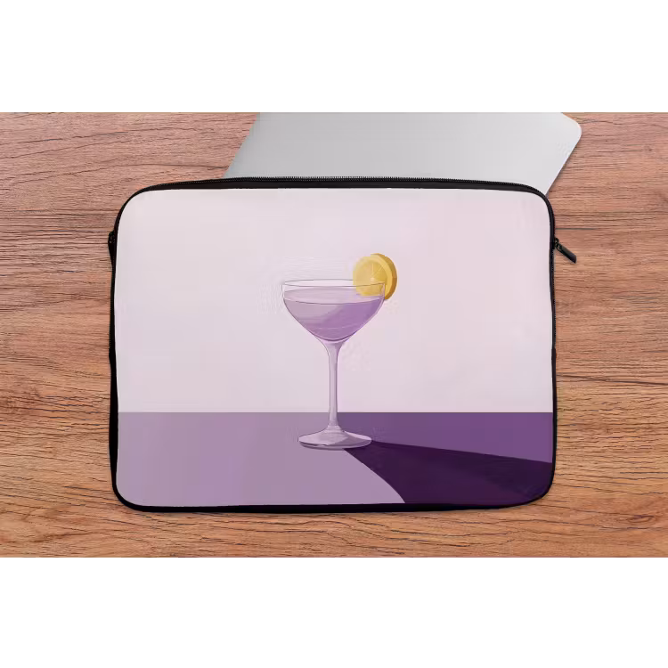 Laptophoes - Cocktail - Paars - Minimalistisch - Citroen — 2