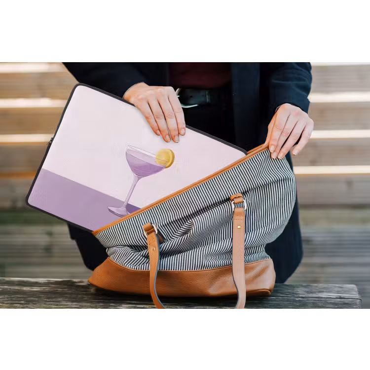 Laptophoes - Cocktail - Paars - Minimalistisch - Citroen — 4