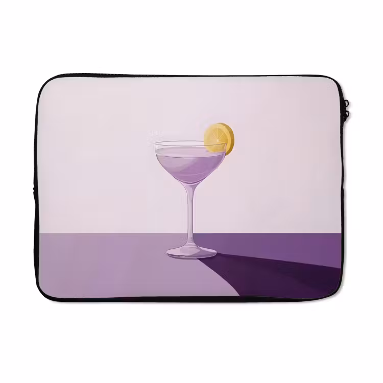 Laptophoes - Cocktail - Paars - Minimalistisch - Citroen — 5