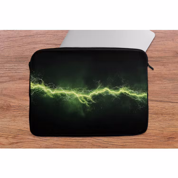 Laptophoes - Gaming - Elektriciteit - Lijn - Vonken - Groen — 2