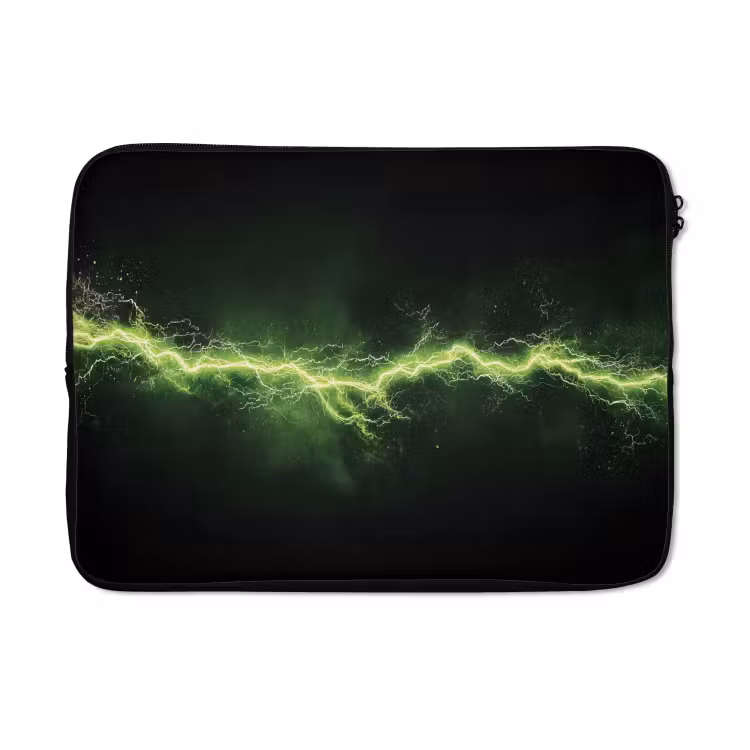 Laptophoes - Gaming - Elektriciteit - Lijn - Vonken - Groen — 5