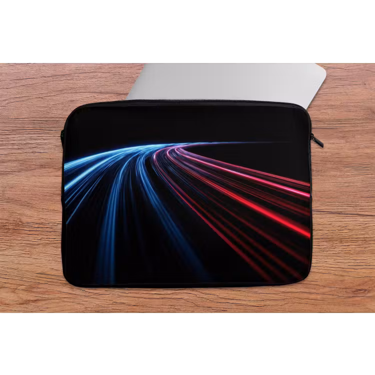 Laptophoes - Gaming - Strepen - Gebogen - Blauw — 2