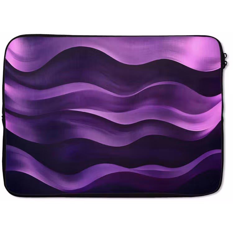 Laptophoes - Golven - Abstract - Paars — 1