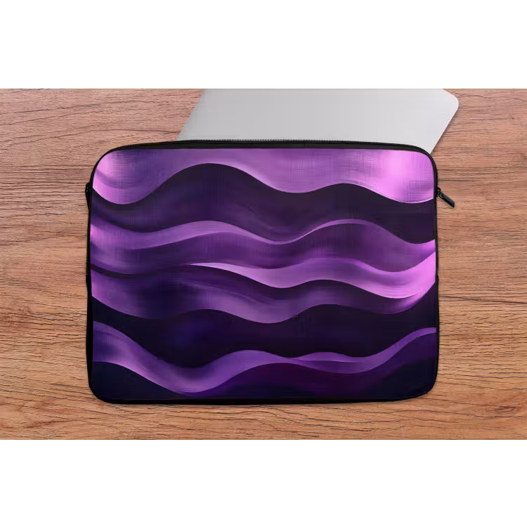 Laptophoes - Golven - Abstract - Paars — 2