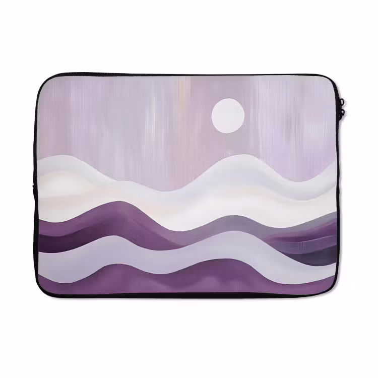Laptophoes - Golven - Heuvels - Abstract - Paars — 5