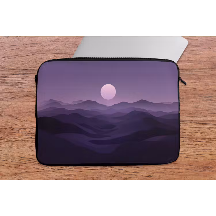 Laptophoes - Heuvels - Paars - Mist - Zon — 2