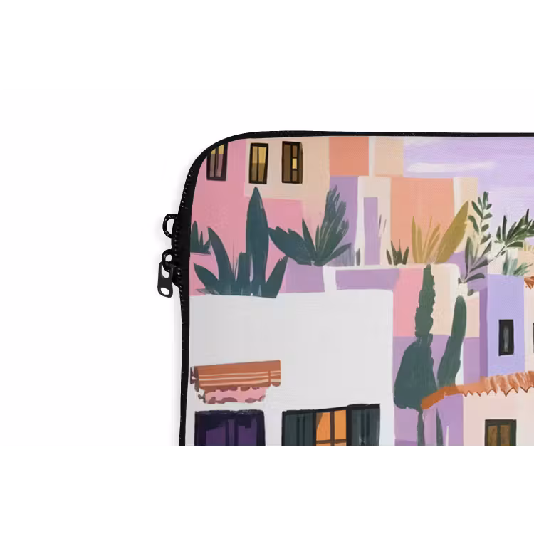 Laptophoes - Huizen - Minimalistisch - Palmbomen - Kust — 6