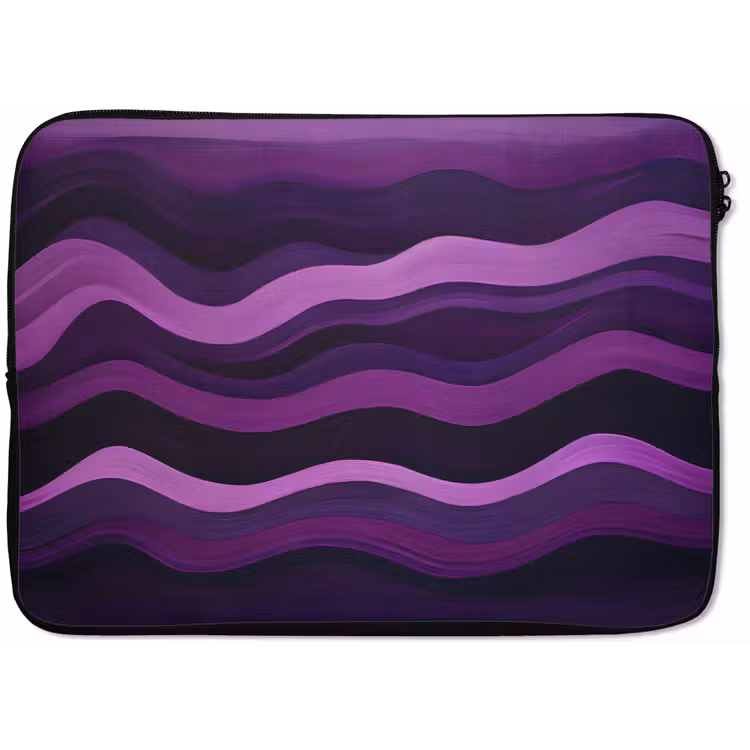 Laptophoes - Lijnen - Golven - Paars - Abstract — 1