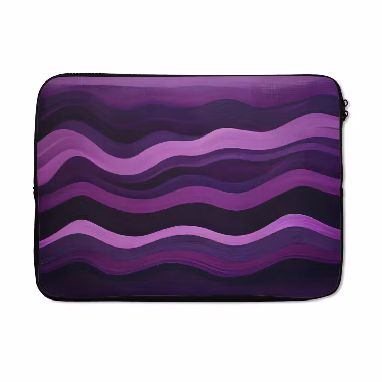 Laptophoes - Lijnen - Golven - Paars - Abstract — 5