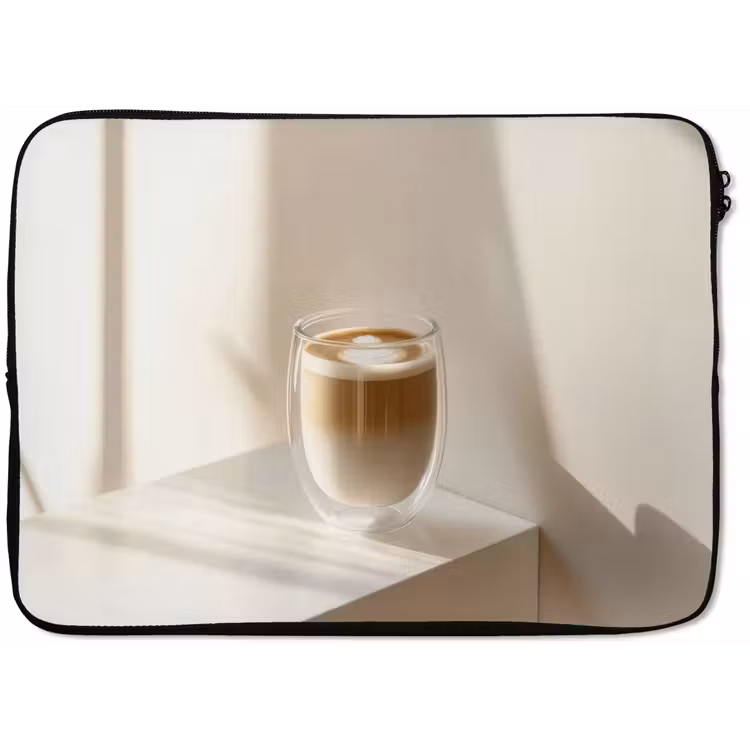 Laptophoes - Mok - Latte - Minimalistisch - Schaduw — 1