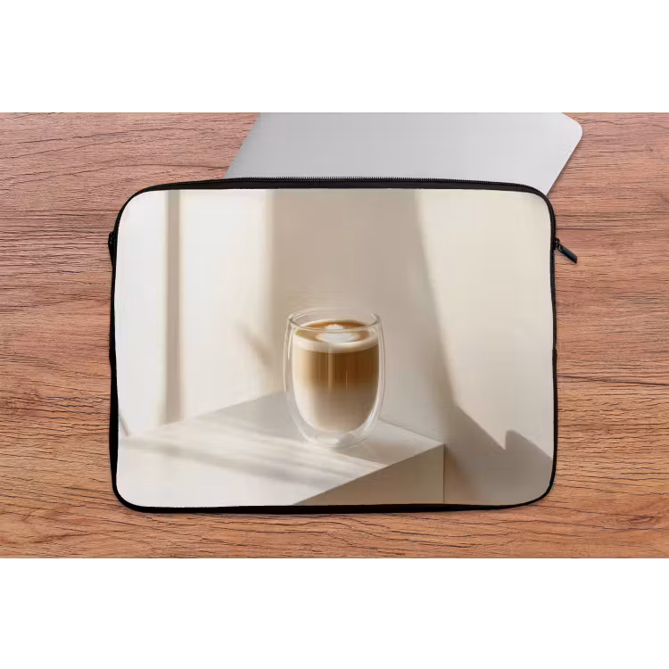 Laptophoes - Mok - Latte - Minimalistisch - Schaduw — 2