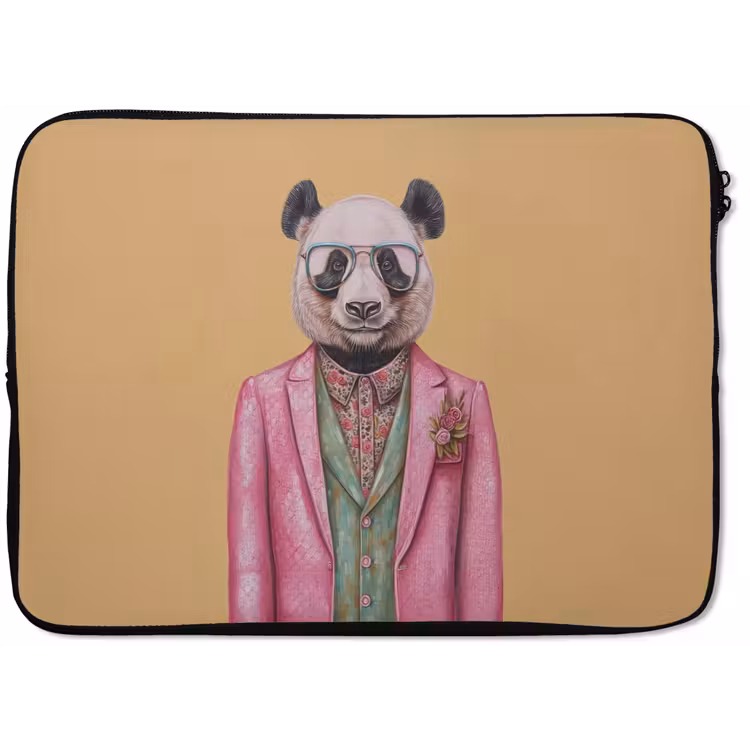 Laptophoes - Panda - Pak - Zonnebril - Blauw — 1