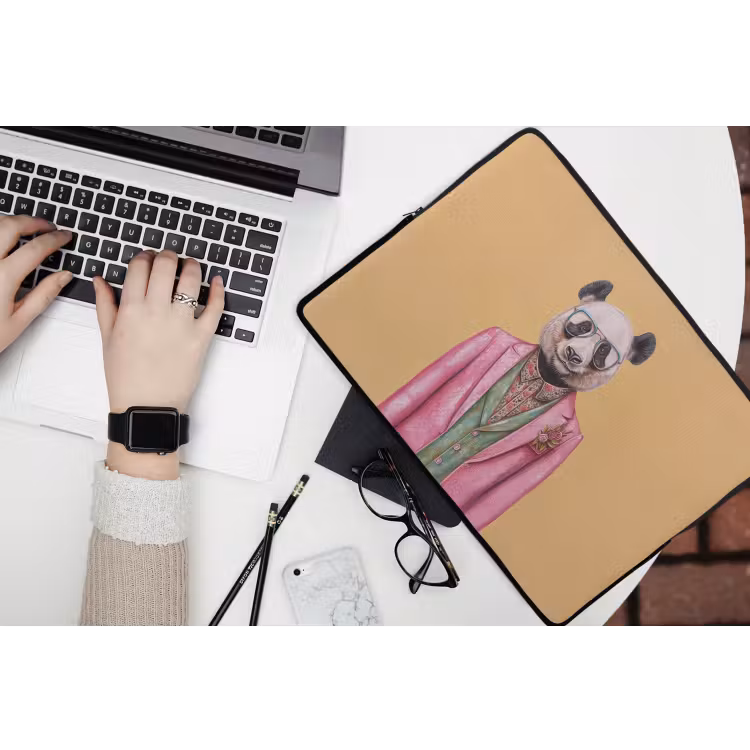 Laptophoes - Panda - Pak - Zonnebril - Blauw — 3