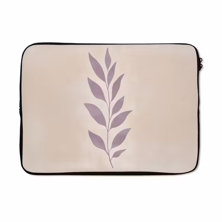 Laptophoes - Tak - Bladeren - Minimalistisch - Beige — 5