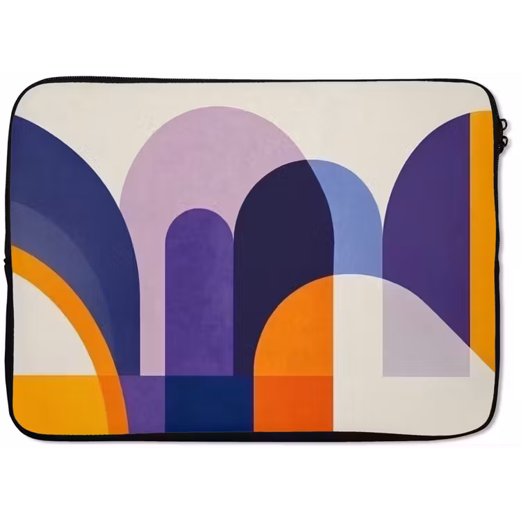 Laptophoes - Vormen - Abstract - Grafisch - Oranje — 1