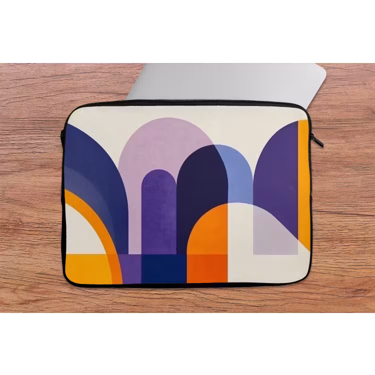 Laptophoes - Vormen - Abstract - Grafisch - Oranje — 2