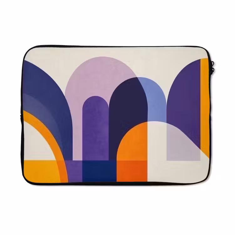 Laptophoes - Vormen - Abstract - Grafisch - Oranje — 5