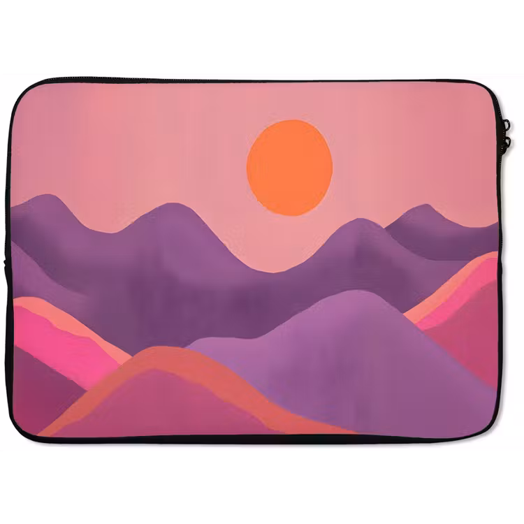 Laptophoes - Zon - Heuvels - Paars - Abstract — 1