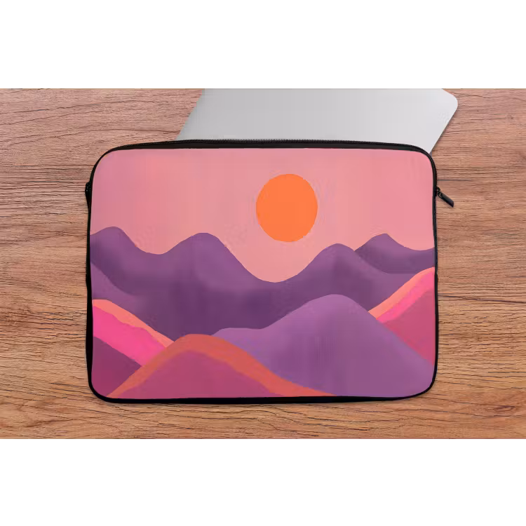 Laptophoes - Zon - Heuvels - Paars - Abstract — 2