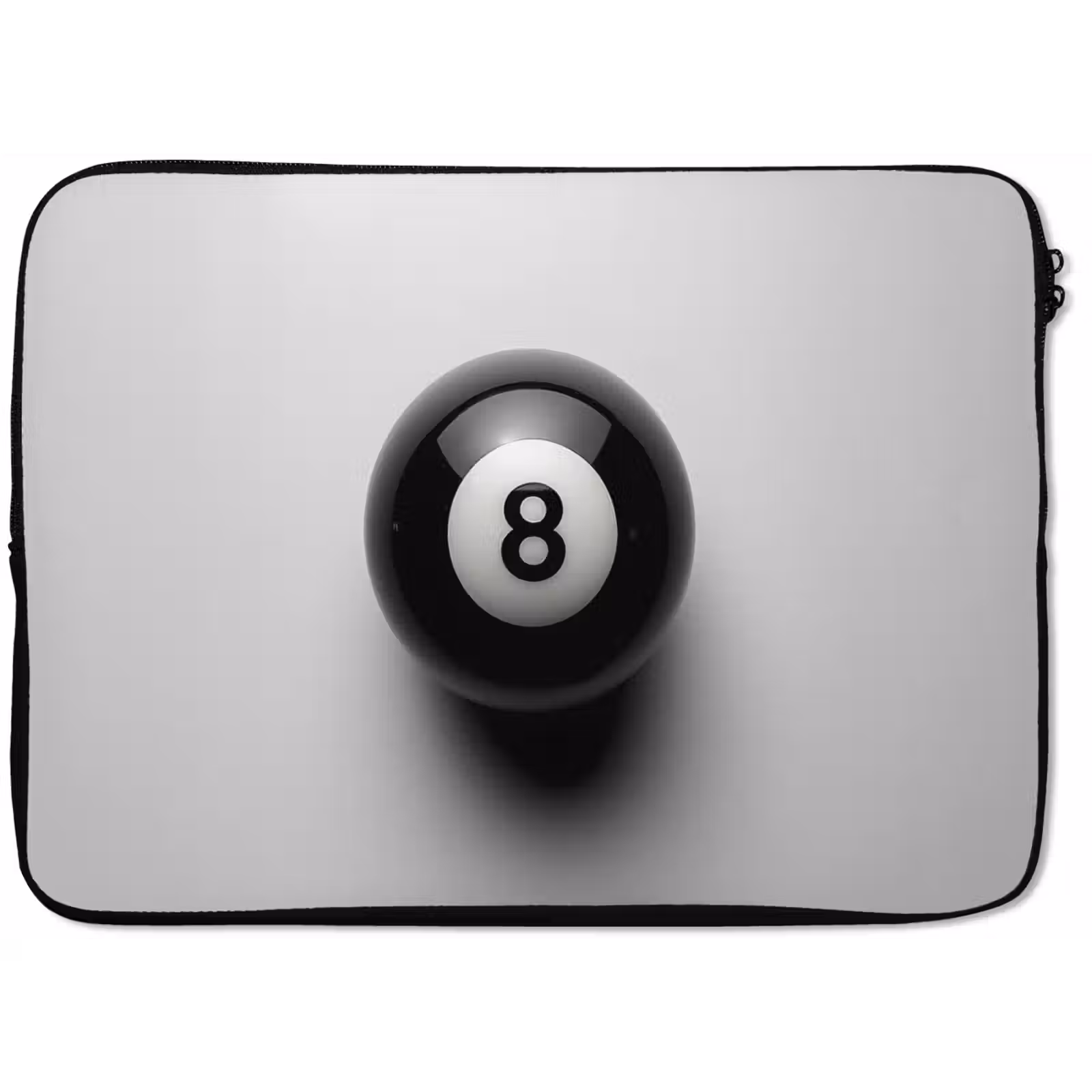 Laptophoes - Biljartbal - Getal - Acht - Wit — 1