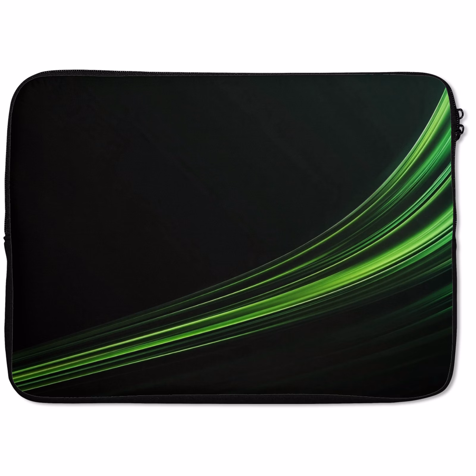 Laptophoes - Gaming - Lijnen - Boog - Groen — 1