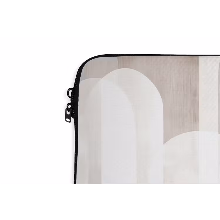 Laptophoes - Abstracte bogen - Modern - Beige — 6