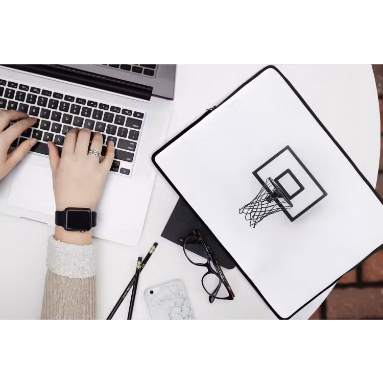 Laptophoes - Basketbalbord - Minimalistisch - Zwart — 3