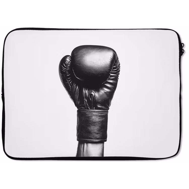 Laptophoes - Bokshandschoen - Zwart - Hand — 1