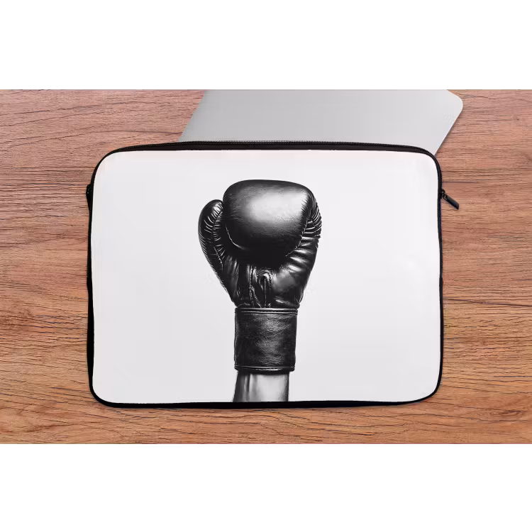 Laptophoes - Bokshandschoen - Zwart - Hand — 2