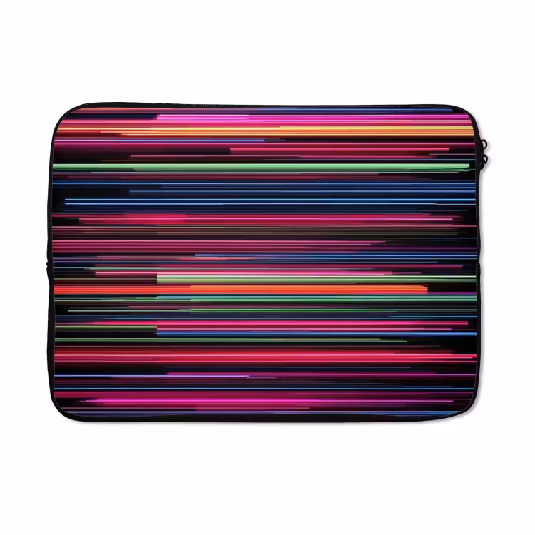 Laptophoes - Gaming - Abstract - Lijnen - Horizontaal - Kleurrijk — 5
