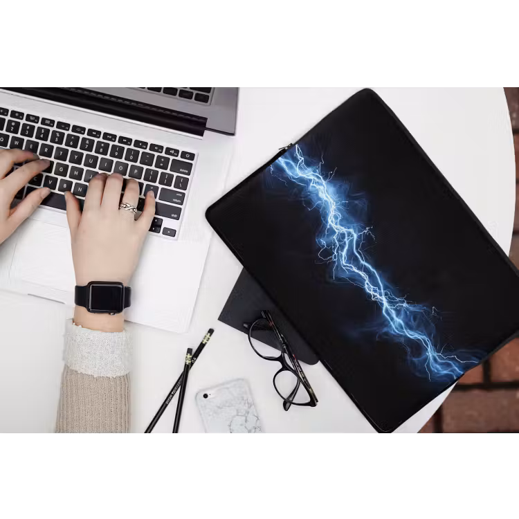 Laptophoes - Gaming - Bliksemflits - Blauw - Energie — 3