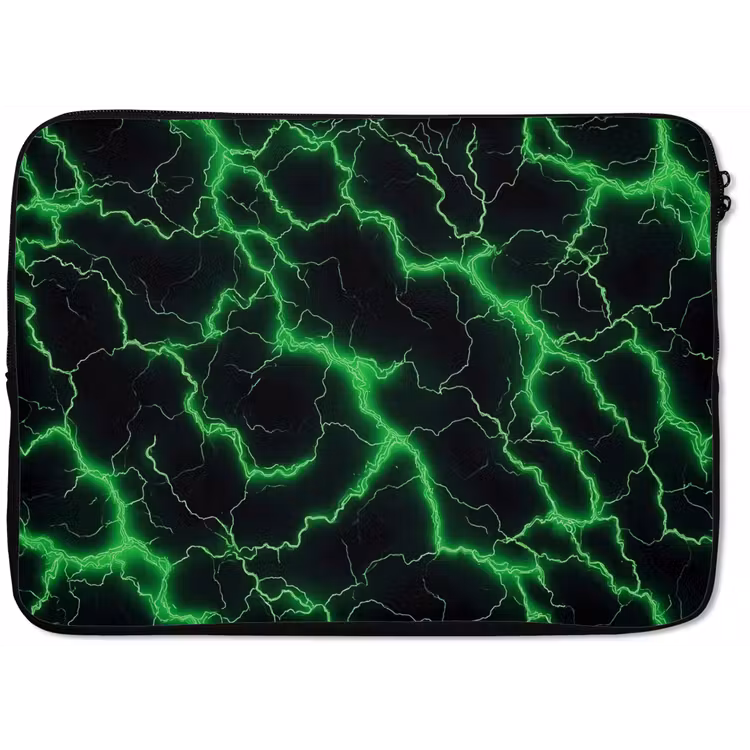 Laptophoes - Gaming - Bliksemflitsen - Groen - Energie — 1