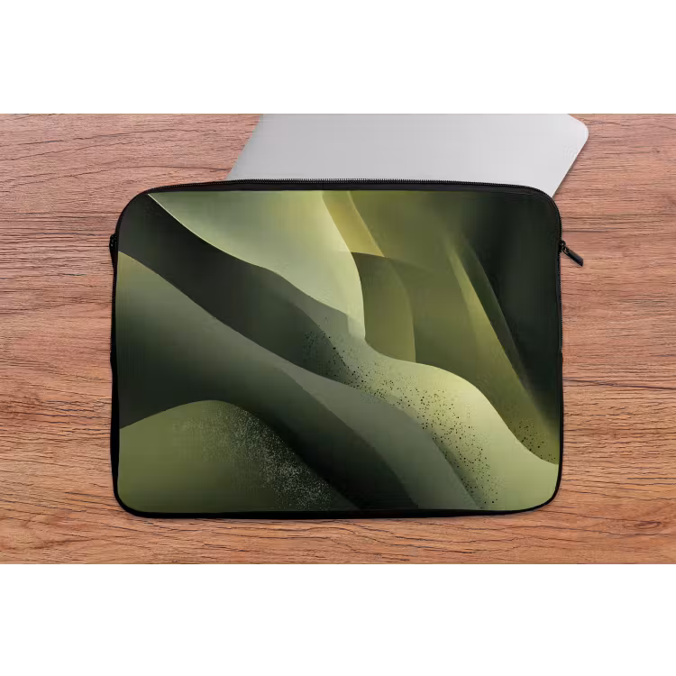 Laptophoes - Gaming - Golven - Abstract - Heuvels - Groen — 2