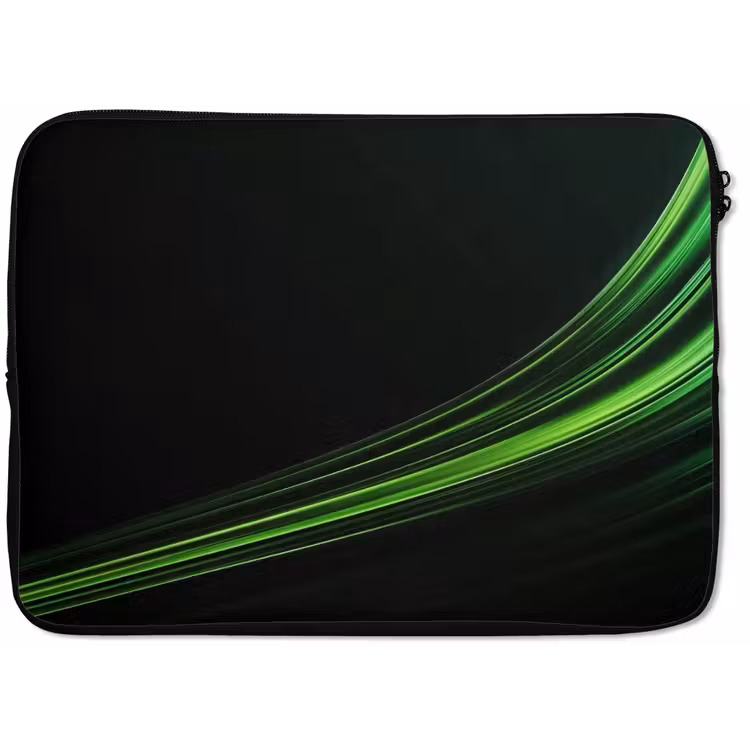 Laptophoes - Gaming - Lijnen - Boog - Groen — 1