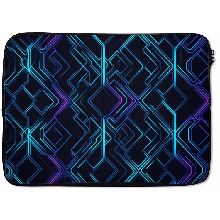 Laptophoes - Gaming - Ruitvormen - Abstract - Neon - Paars — 1