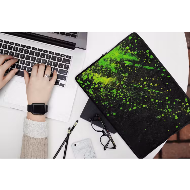 Laptophoes - Gaming - Spetters - Groen - Chaotisch - Groen — 3