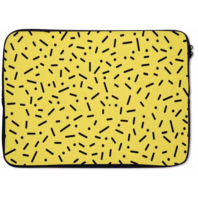 Laptophoes - Gaming - Stippen - Strepen - Geel — 1