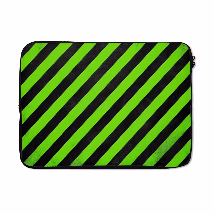 Laptophoes - Gaming - Strepen - Schuin - Groen — 5