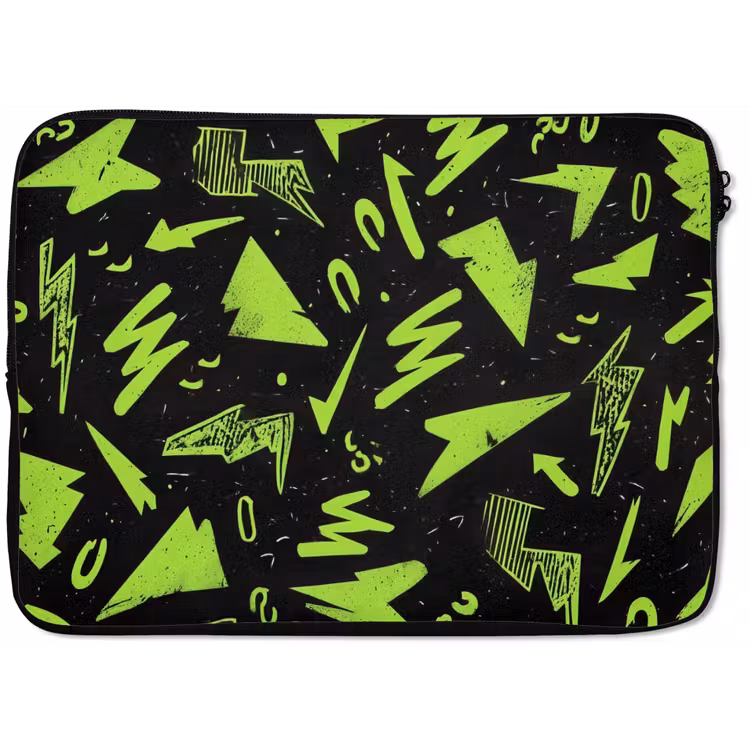 Laptophoes - Gaming - Vormen - Pijlen - Abstract - Zwart — 1