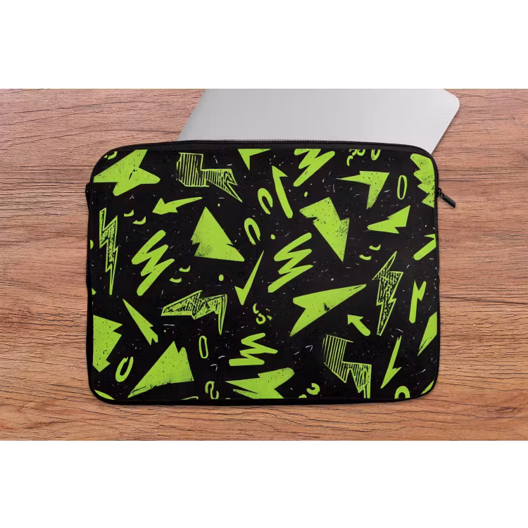 Laptophoes - Gaming - Vormen - Pijlen - Abstract - Zwart — 2