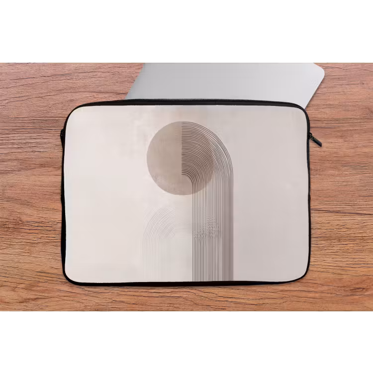 Laptophoes - Minimalistisch - Cirkel - Lichtgrijs — 2