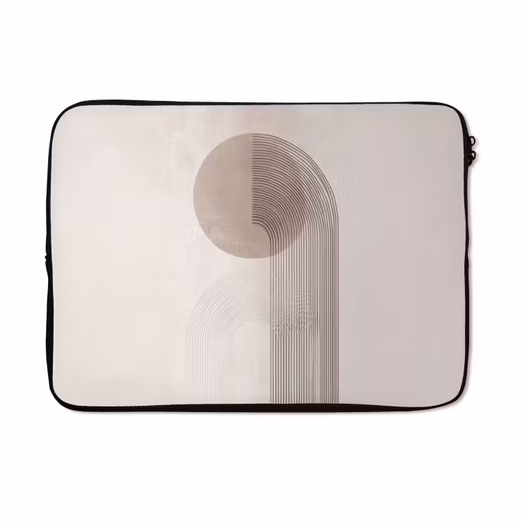 Laptophoes - Minimalistisch - Cirkel - Lichtgrijs — 5